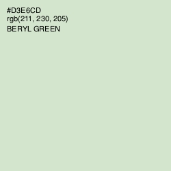 #D3E6CD - Beryl Green Color Image